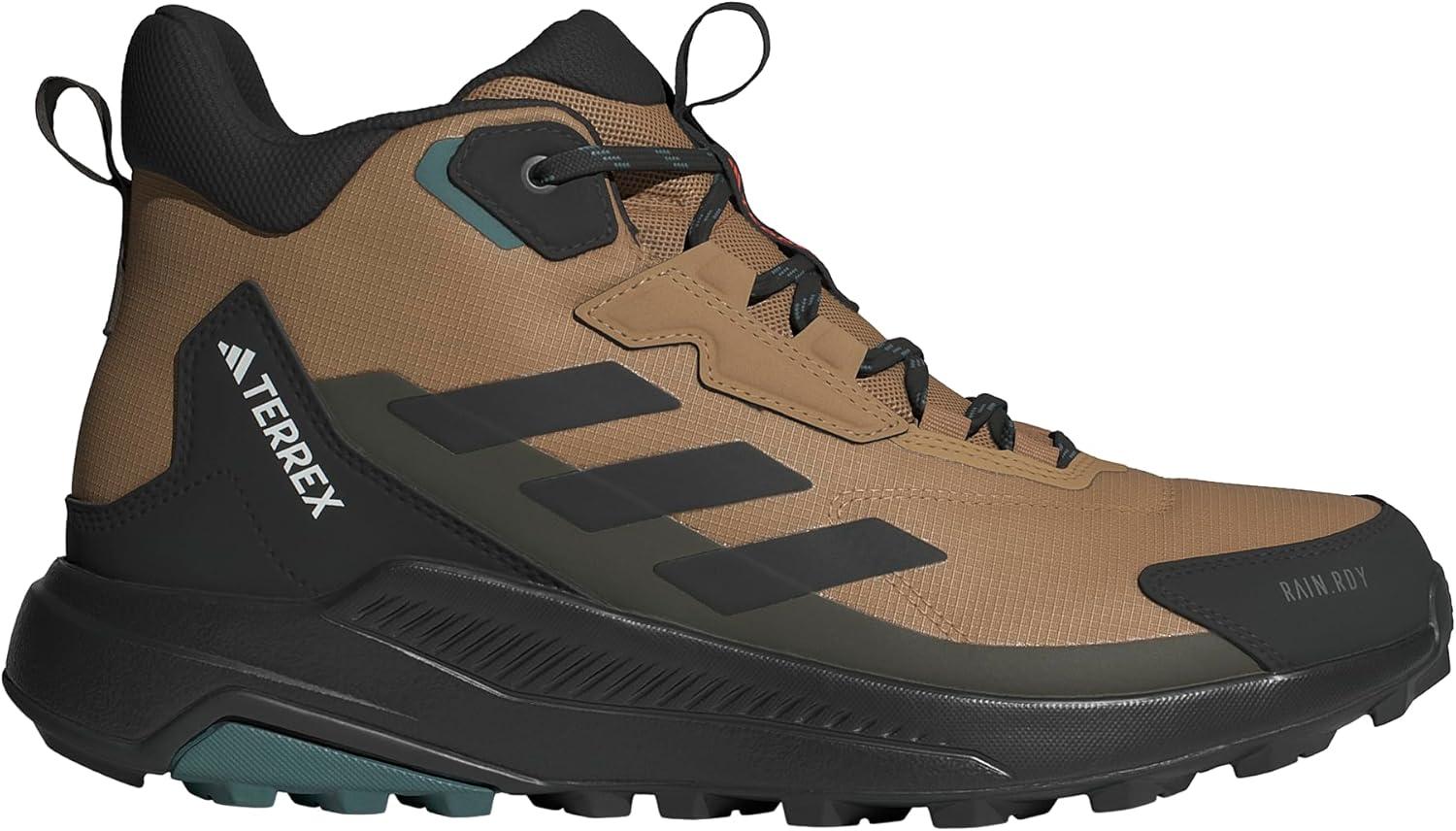 imageadidas Mens Terrex Anylander Mid Top Rainrdy HikingCardboardBlackShadow Olive