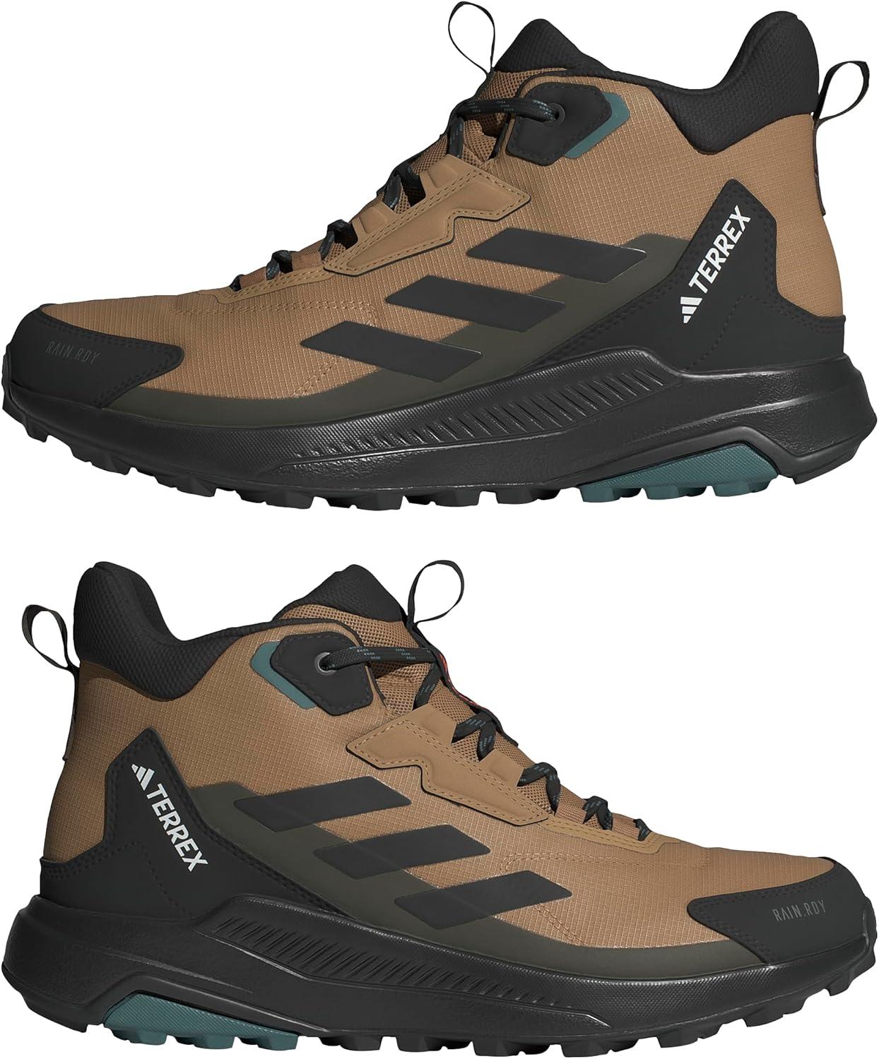 imageadidas Mens Terrex Anylander Mid Top Rainrdy HikingCardboardBlackShadow Olive