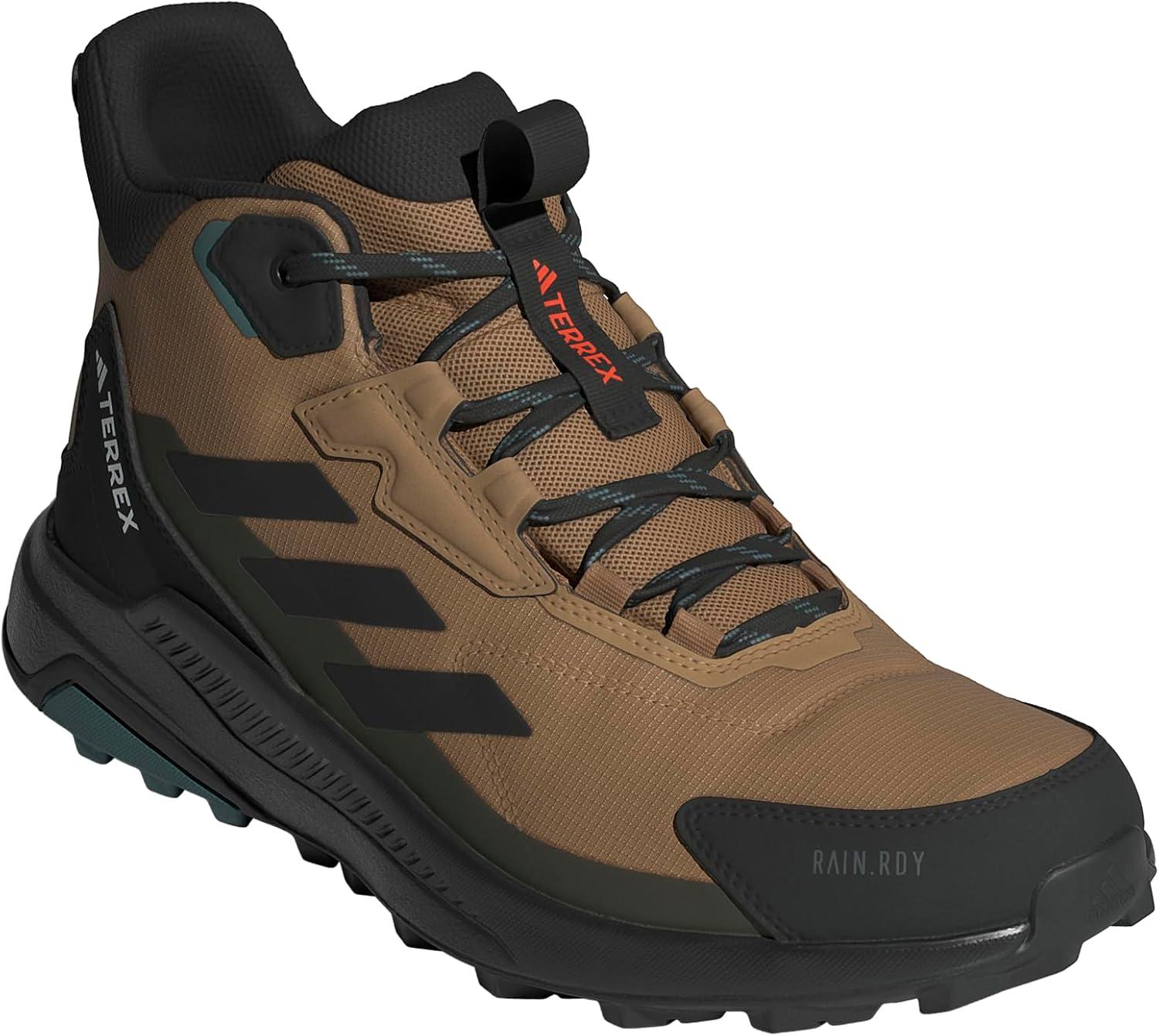 imageadidas Mens Terrex Anylander Mid Top Rainrdy HikingCardboardBlackShadow Olive