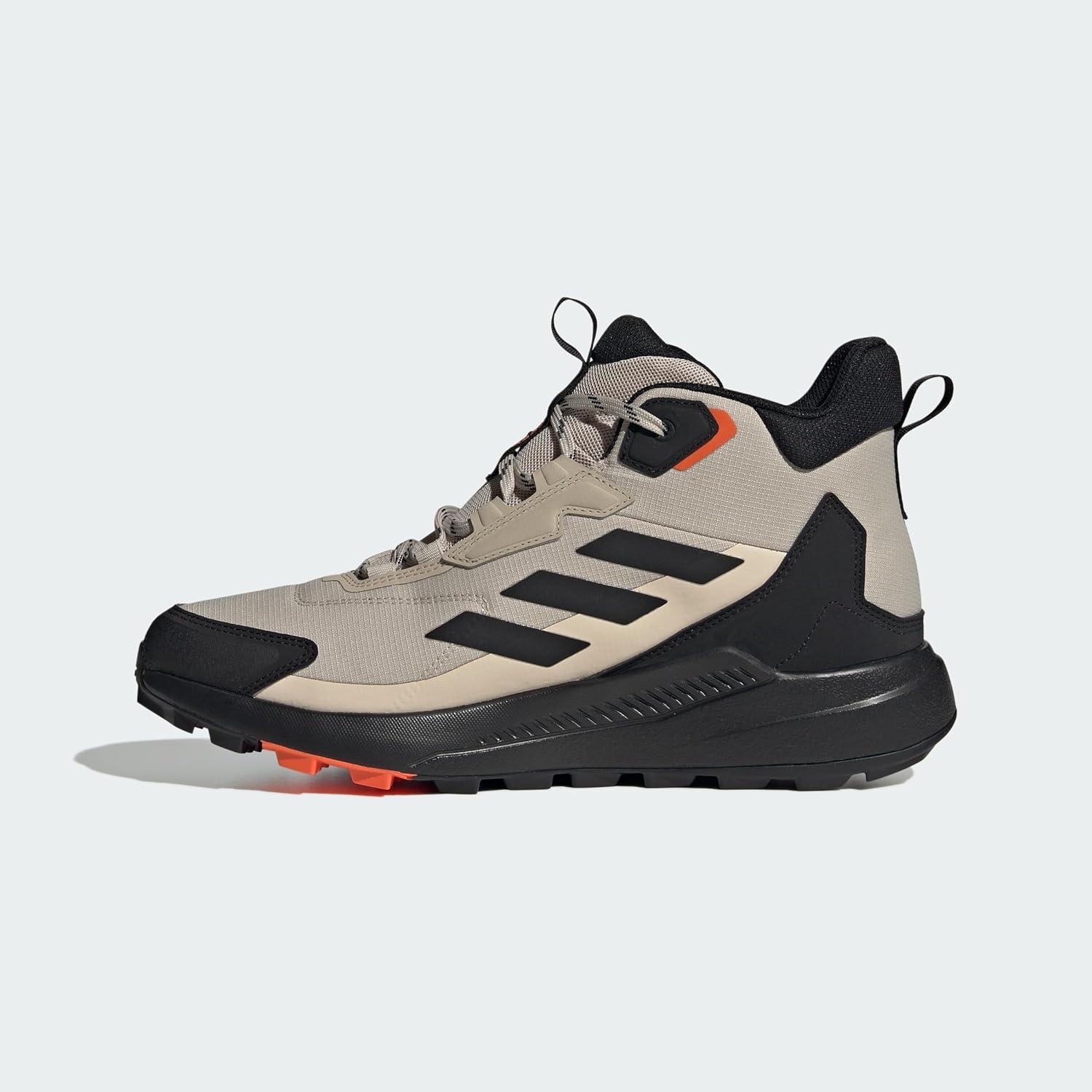 imageadidas Mens Terrex Anylander Mid Top Rainrdy HikingWonder BeigeBlackSemi Impact Orange