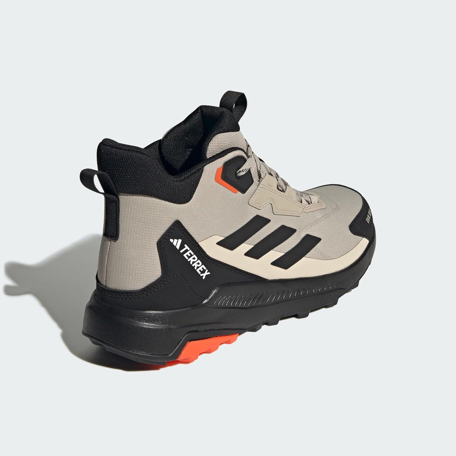 imageadidas Mens Terrex Anylander Mid Top Rainrdy HikingWonder BeigeBlackSemi Impact Orange
