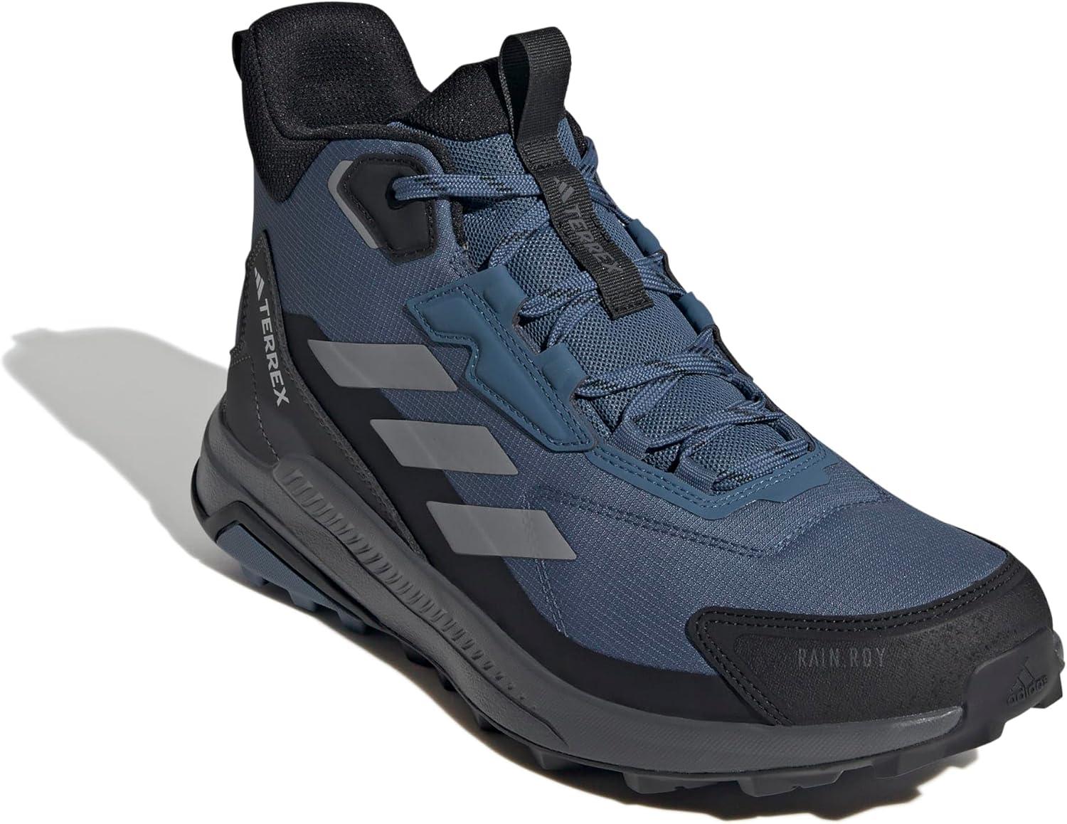 imageadidas Mens Terrex Anylander Mid Top Rainrdy HikingWonder SteelGreyBlack