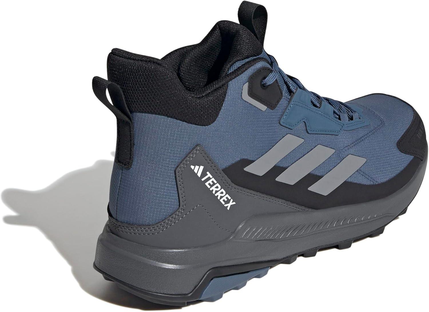 imageadidas Mens Terrex Anylander Mid Top Rainrdy HikingWonder SteelGreyBlack