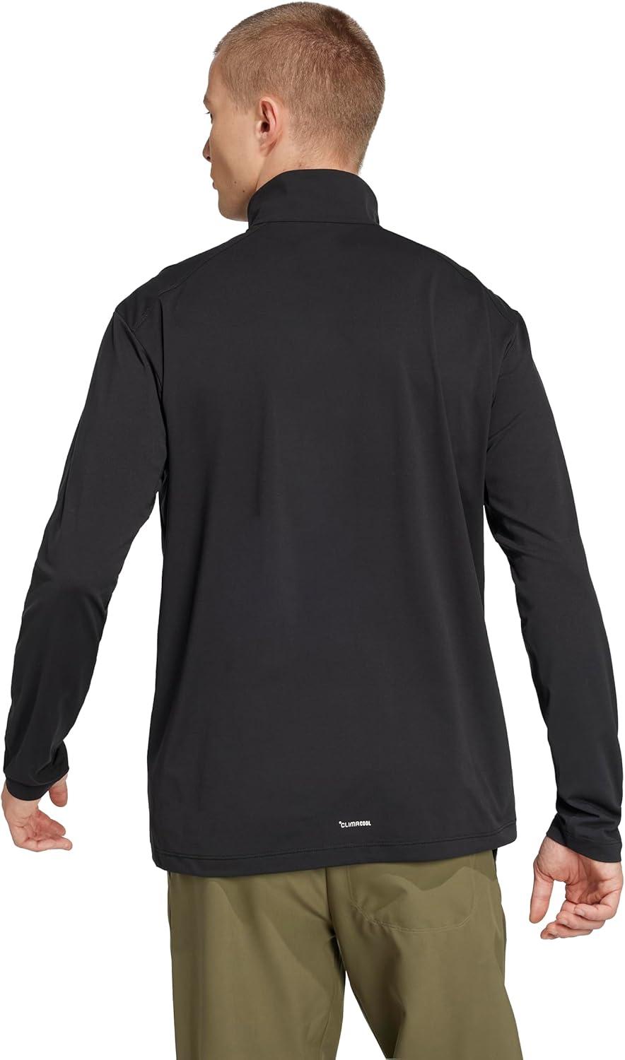 imageadidas Mens Terrex Multi HalfZip Long Sleeve Hiking TShirtBlack