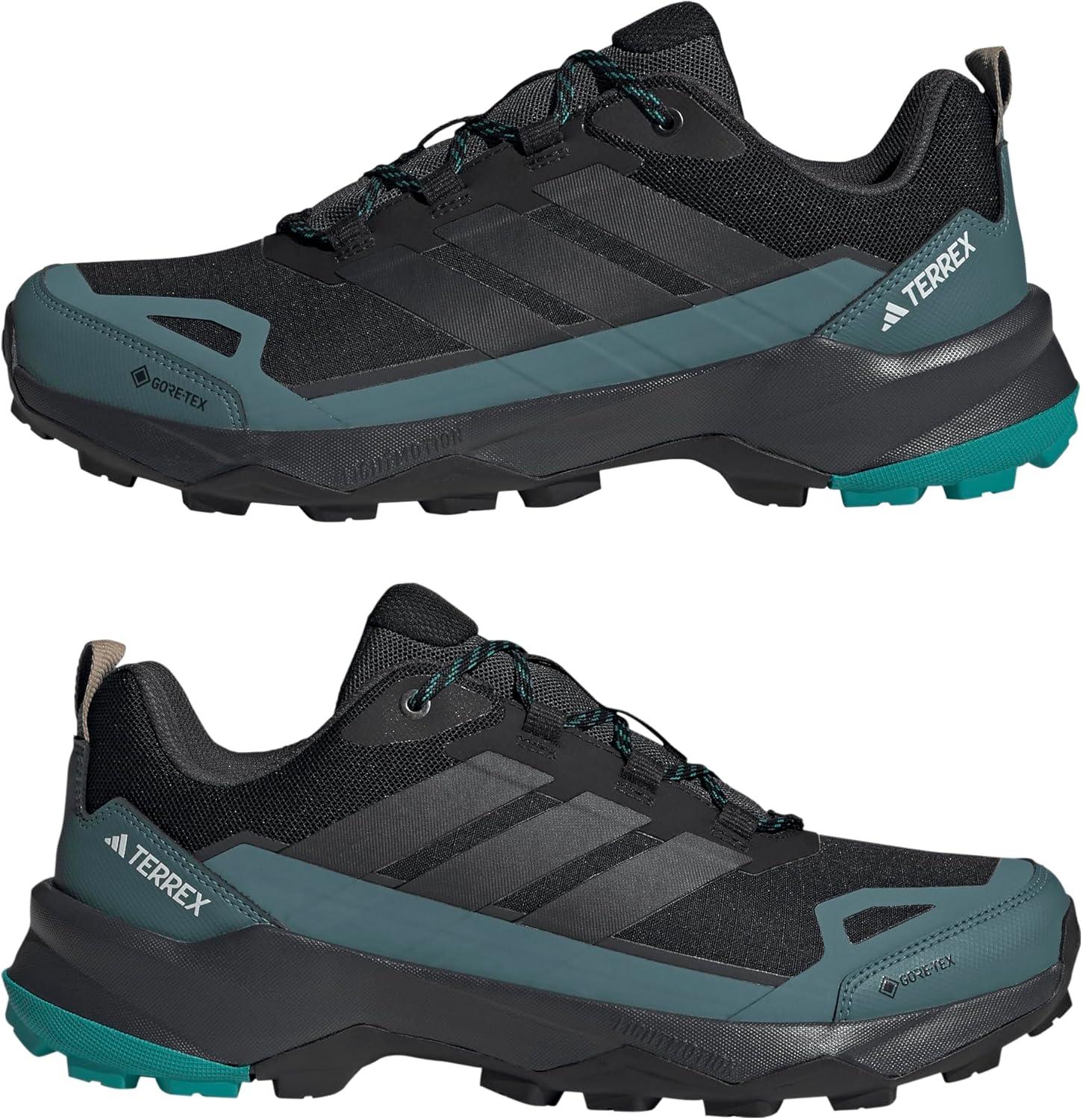 imageadidas Mens Terrex Skychaser Ax5 Goretex Hiking ShoeBlackCarbonPure Teal