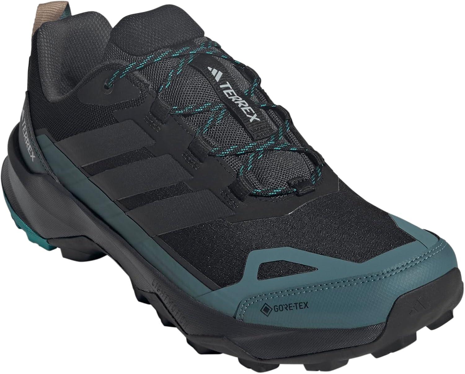 imageadidas Mens Terrex Skychaser Ax5 Goretex Hiking ShoeBlackCarbonPure Teal