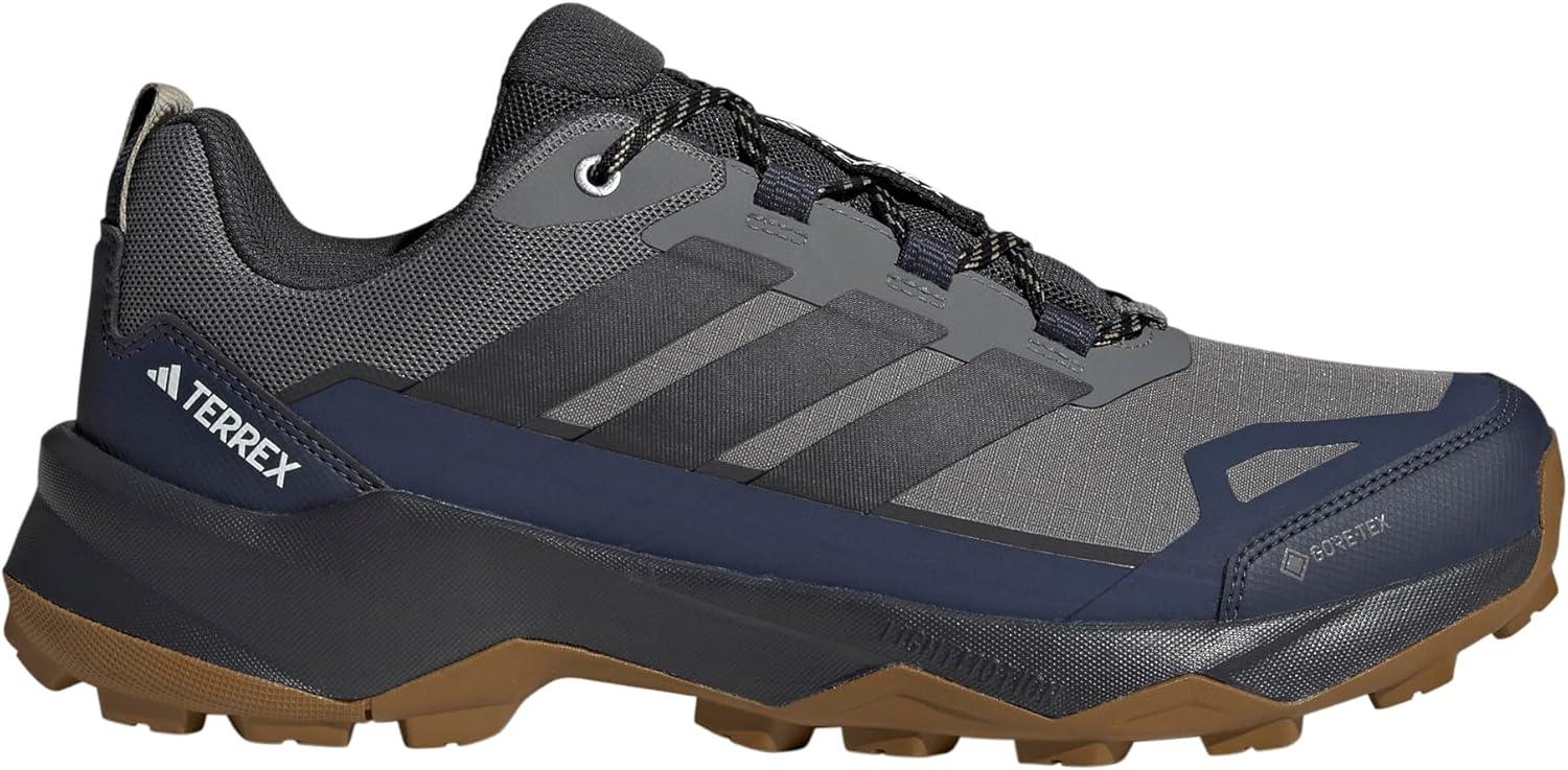 imageadidas Mens Terrex Skychaser Ax5 Goretex Hiking ShoeGreyCarbonShadow Navy