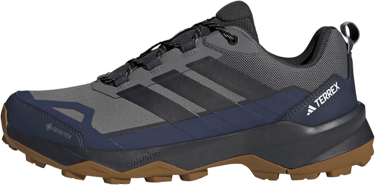 imageadidas Mens Terrex Skychaser Ax5 Goretex Hiking ShoeGreyCarbonShadow Navy
