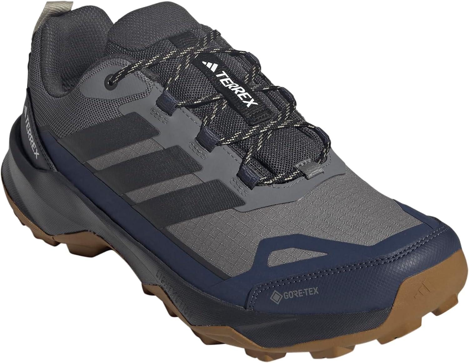 imageadidas Mens Terrex Skychaser Ax5 Goretex Hiking ShoeGreyCarbonShadow Navy