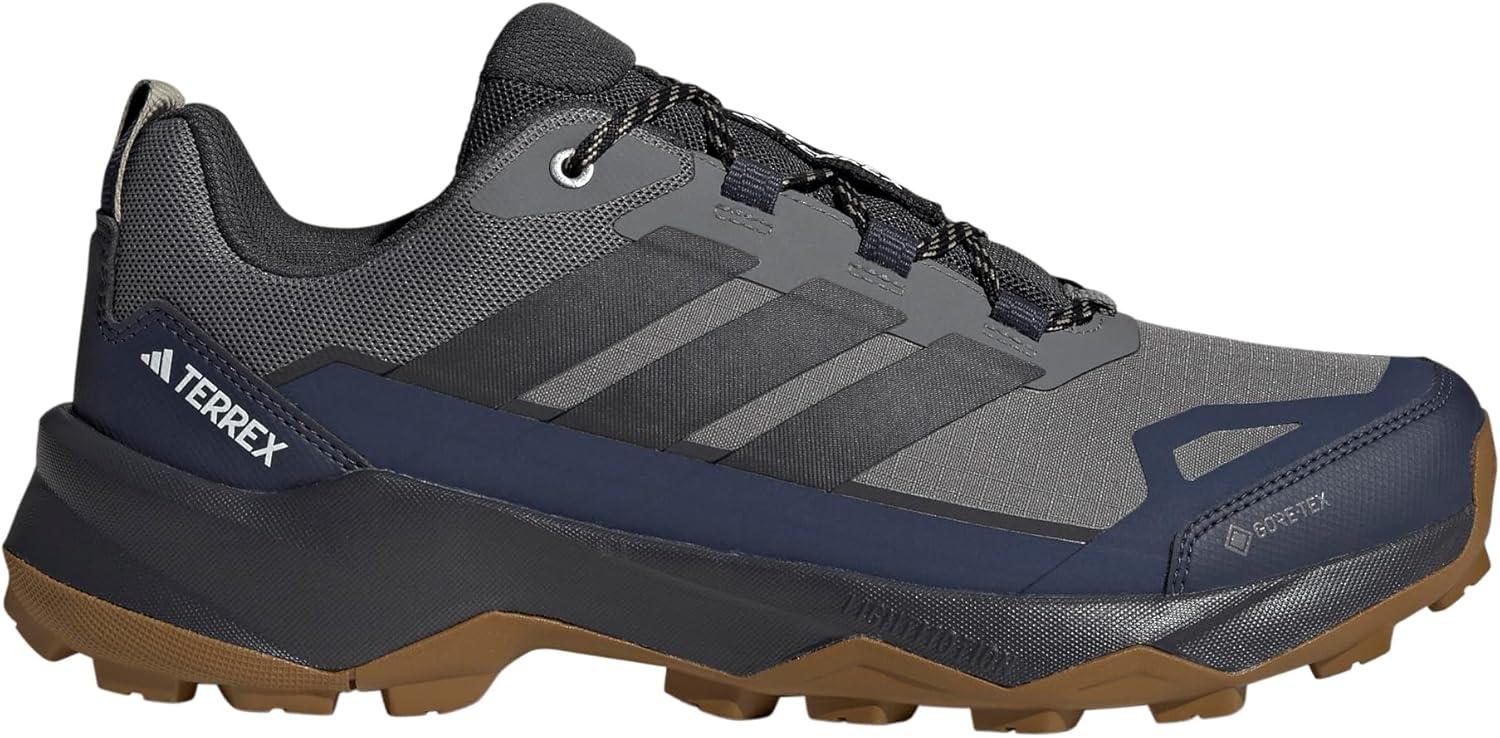 imageadidas Mens Terrex Skychaser Ax5 Goretex Hiking ShoeGreyCarbonShadow Navy