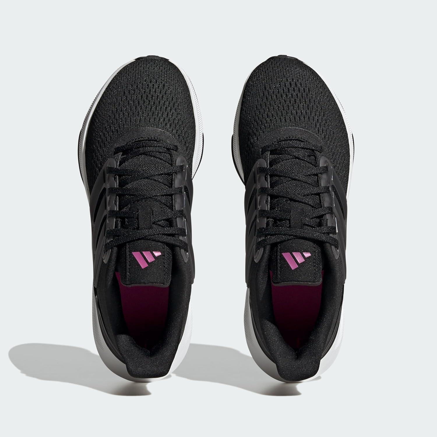 imageadidas Mens Ultrabounce Running ShoeBlackBlackLucid Fuchsia