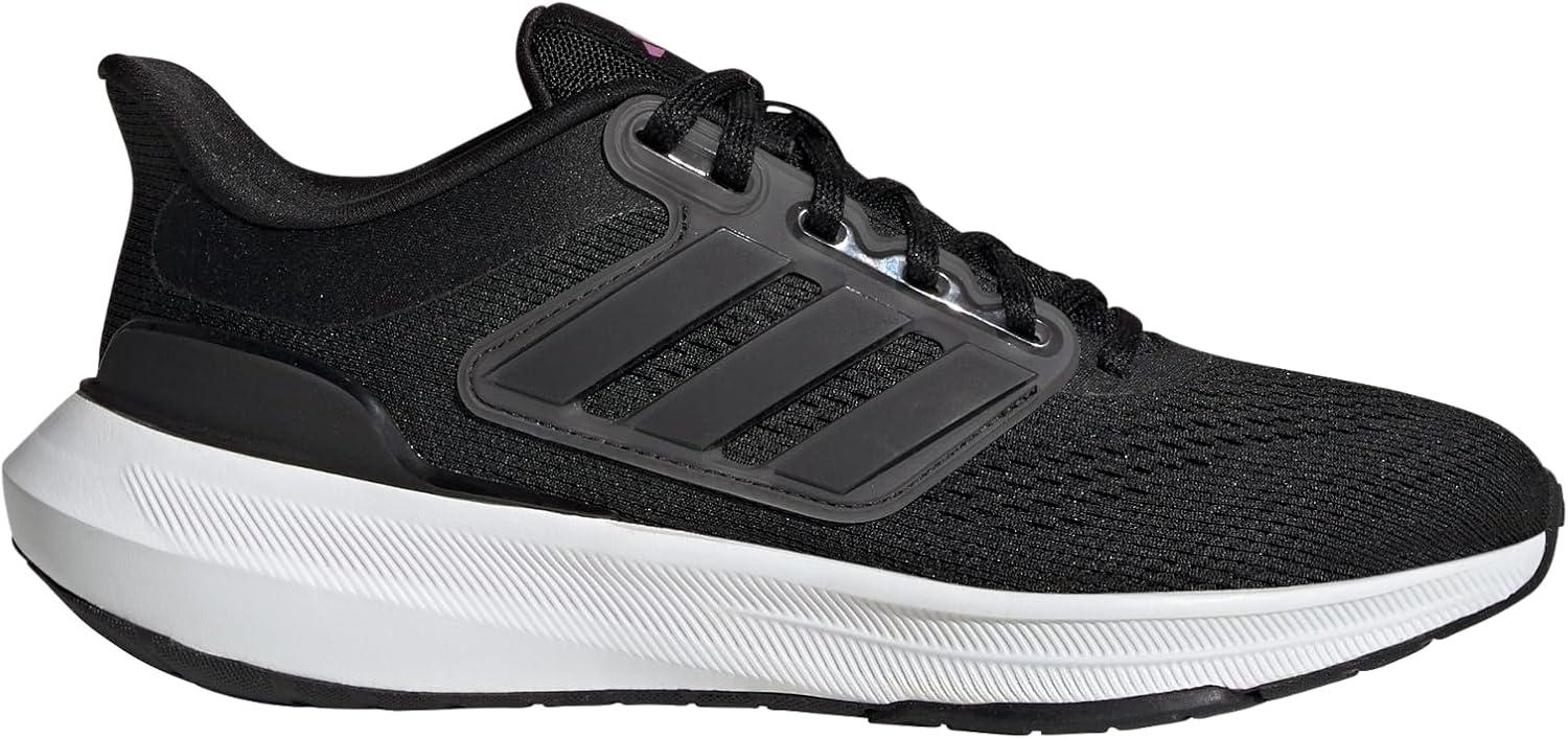 imageadidas Mens Ultrabounce Running ShoeBlackBlackLucid Fuchsia