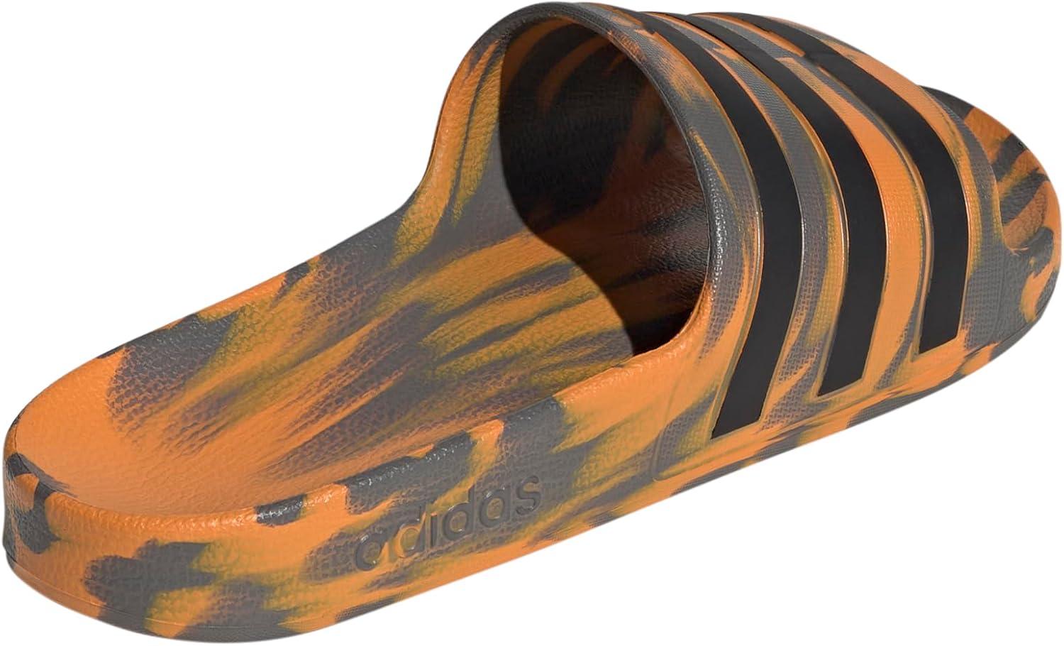 imageadidas Unisex Adult Adilette Aqua SlideCharcoalCore BlackFocus Orange