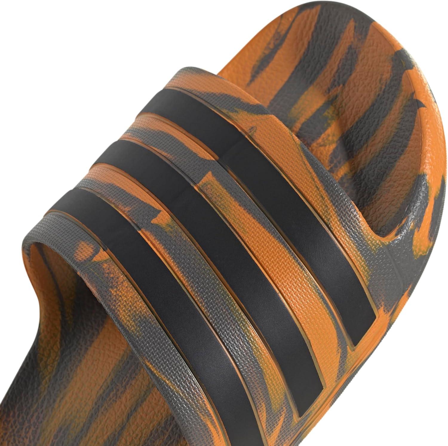 imageadidas Unisex Adult Adilette Aqua SlideCharcoalCore BlackFocus Orange