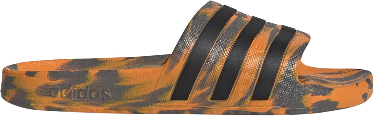 imageadidas Unisex Adult Adilette Aqua SlideCharcoalCore BlackFocus Orange
