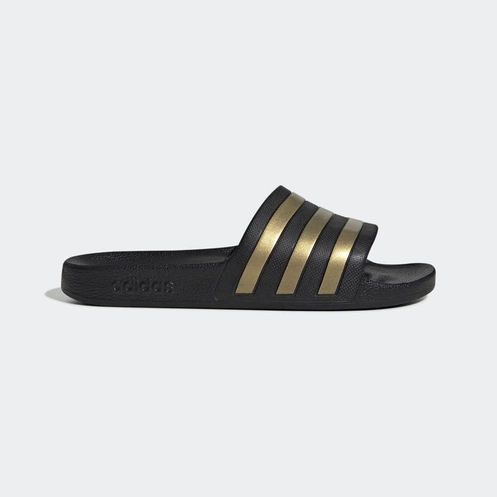 imageadidas Unisex Adult Adilette Aqua SlideCore BlackGold MetallicCore Black