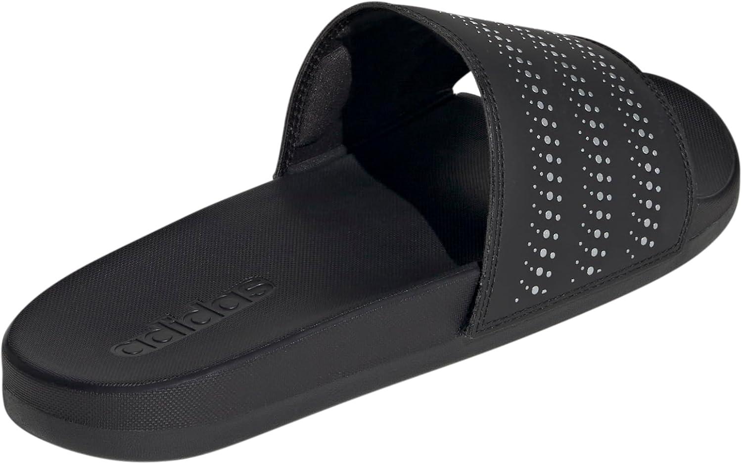 imageadidas Unisex Adult Adilette Comfort SlideBlackSilver MetallicBlack