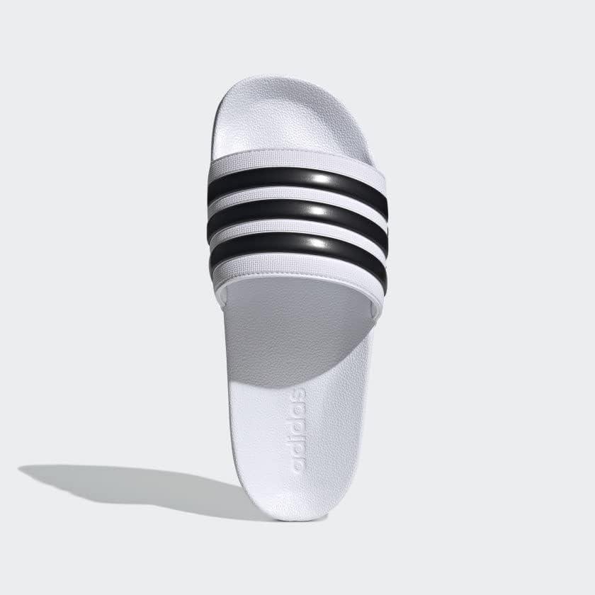 imageadidas Unisex Adult Adilette Shower Slip On SlidesWhiteWhiteBlack