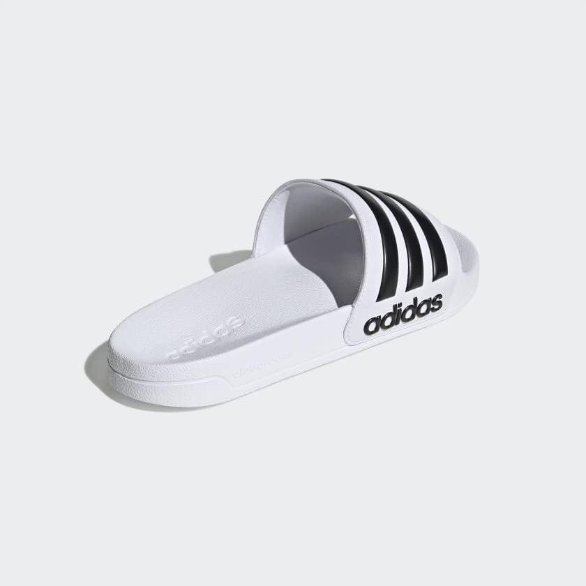 imageadidas Unisex Adult Adilette Shower Slip On SlidesWhiteWhiteBlack
