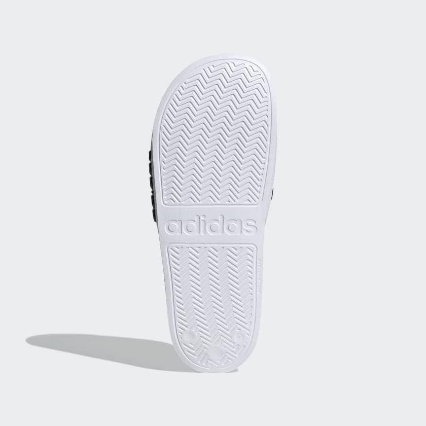 imageadidas Unisex Adult Adilette Shower Slip On SlidesWhiteWhiteBlack
