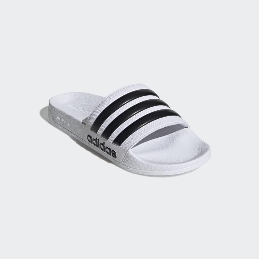 imageadidas Unisex Adult Adilette Shower Slip On SlidesWhiteWhiteBlack