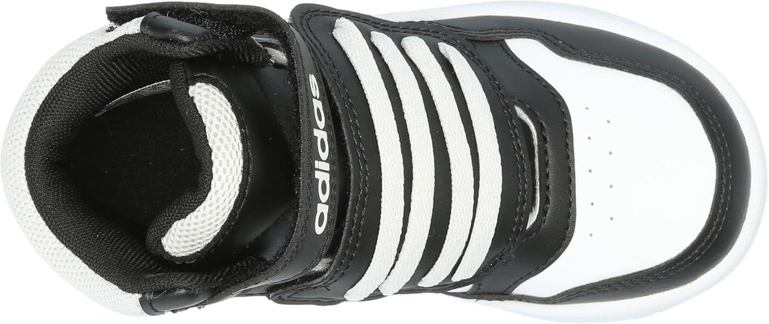 imageadidas UnisexChild Hoops Mid Basketball ShoeWhiteBlackOrbit Grey