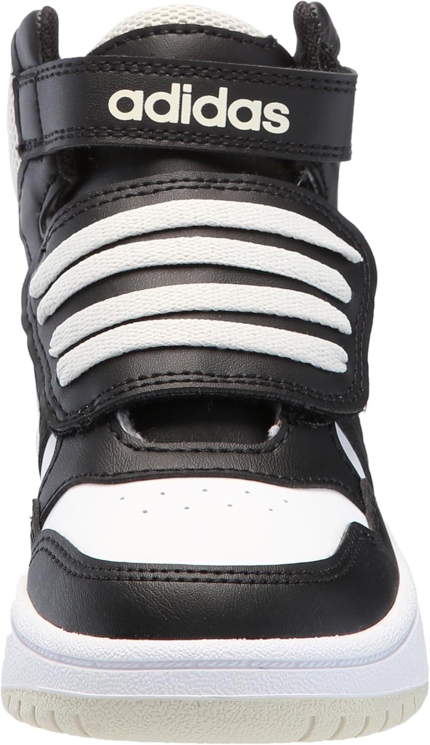 imageadidas UnisexChild Hoops Mid Basketball ShoeWhiteBlackOrbit Grey