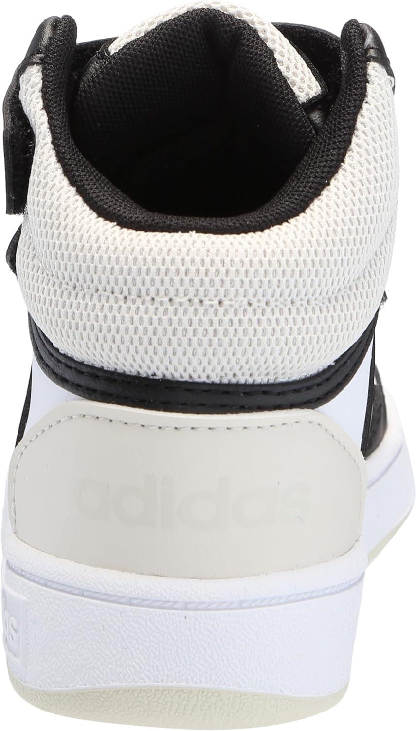 imageadidas UnisexChild Hoops Mid Basketball ShoeWhiteBlackOrbit Grey
