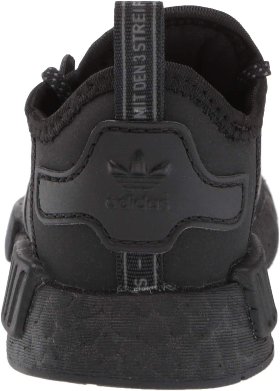 imageadidas UnisexChild NMDr1 C Little Kid SneakerBlackBlackGrey Elastic