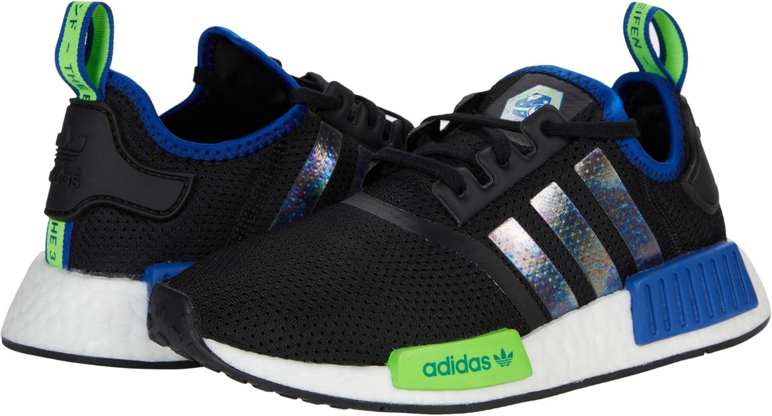imageadidas UnisexChild NMDr1 C Little Kid SneakerBlackSupplier ColourSolar Green