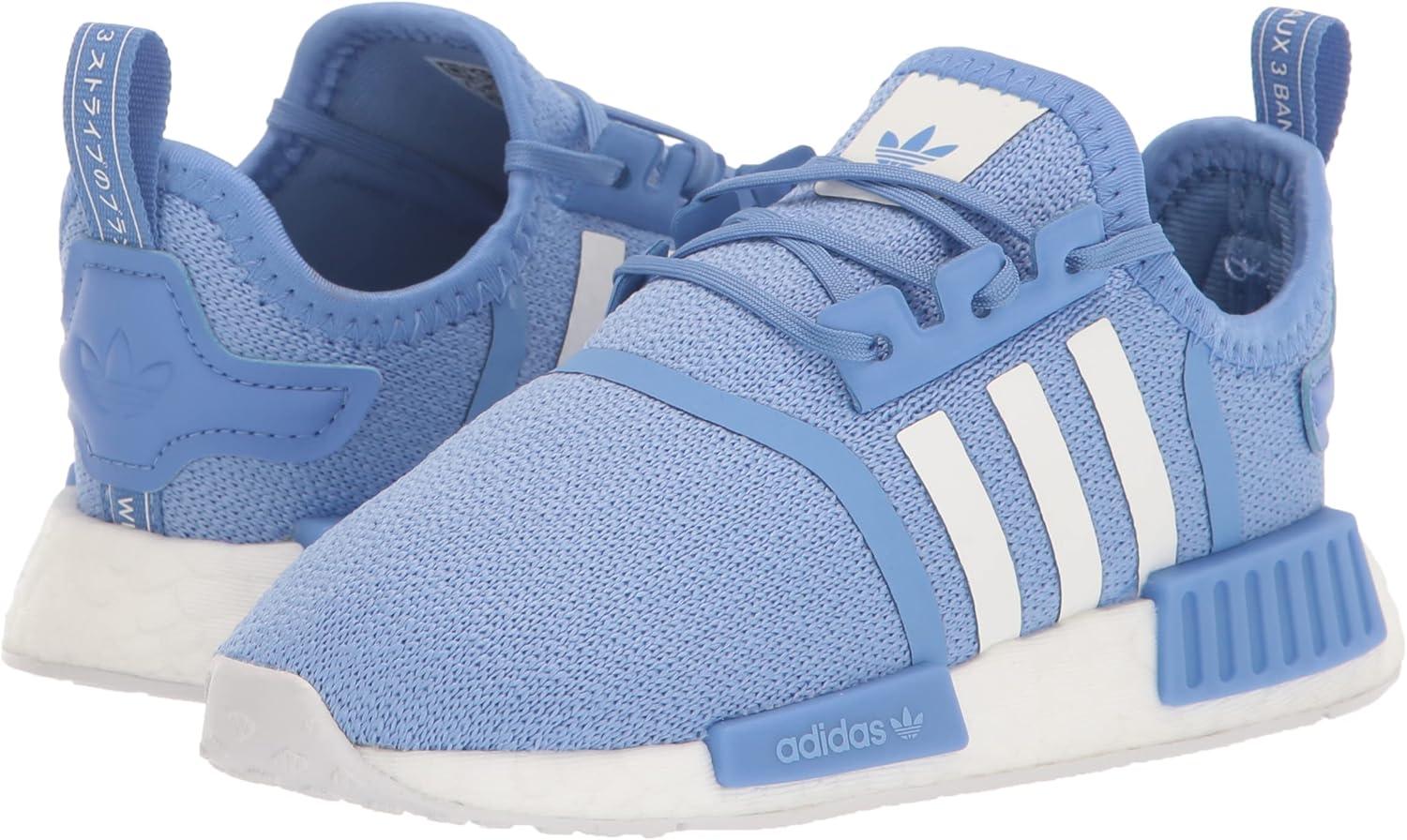 imageadidas UnisexChild NMDr1 C Little Kid SneakerBlue FusionWhiteBlue Fusion Elastic