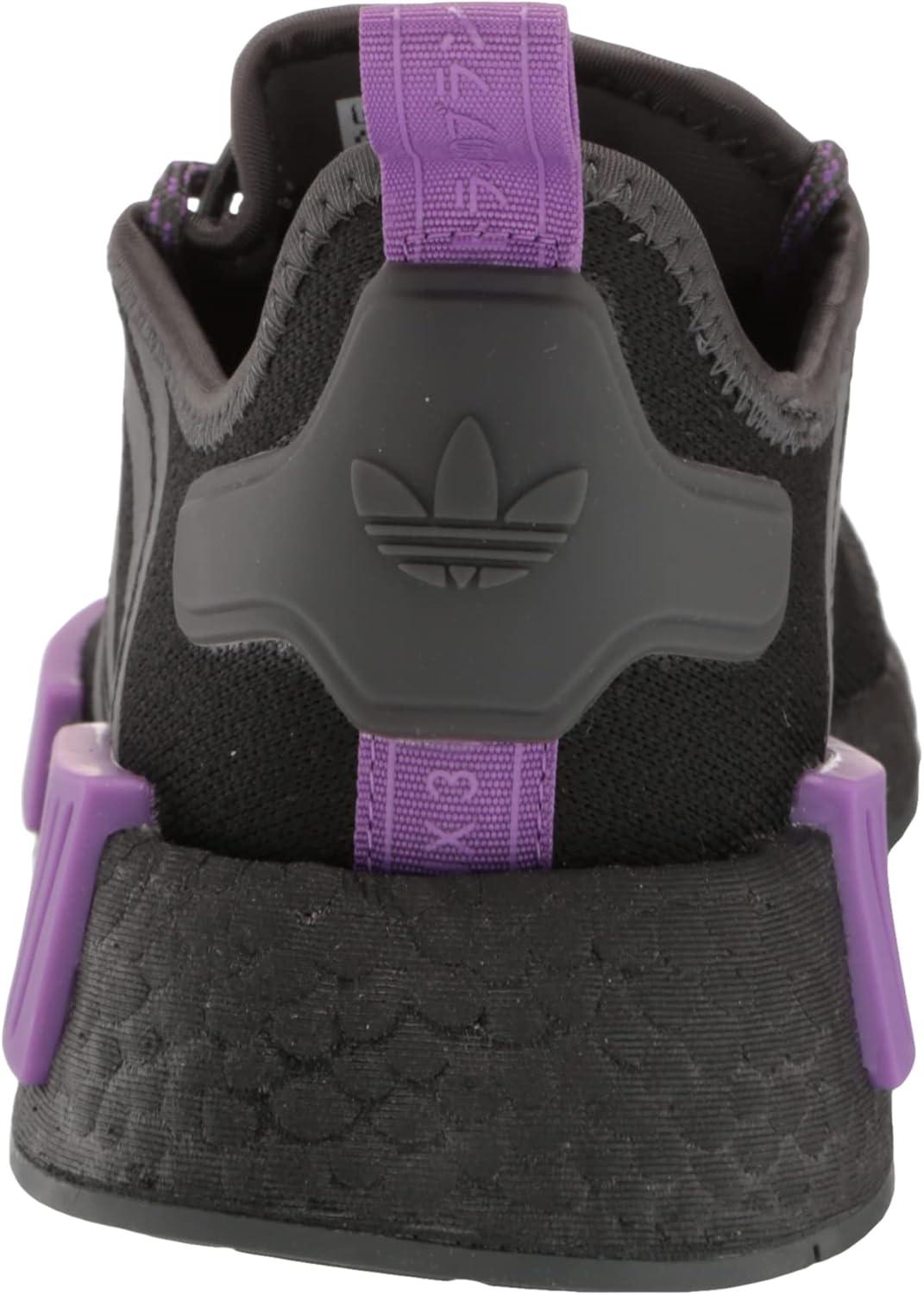 imageadidas UnisexChild NMDr1 C Little Kid SneakerCore BlackGrey SixActive Purple