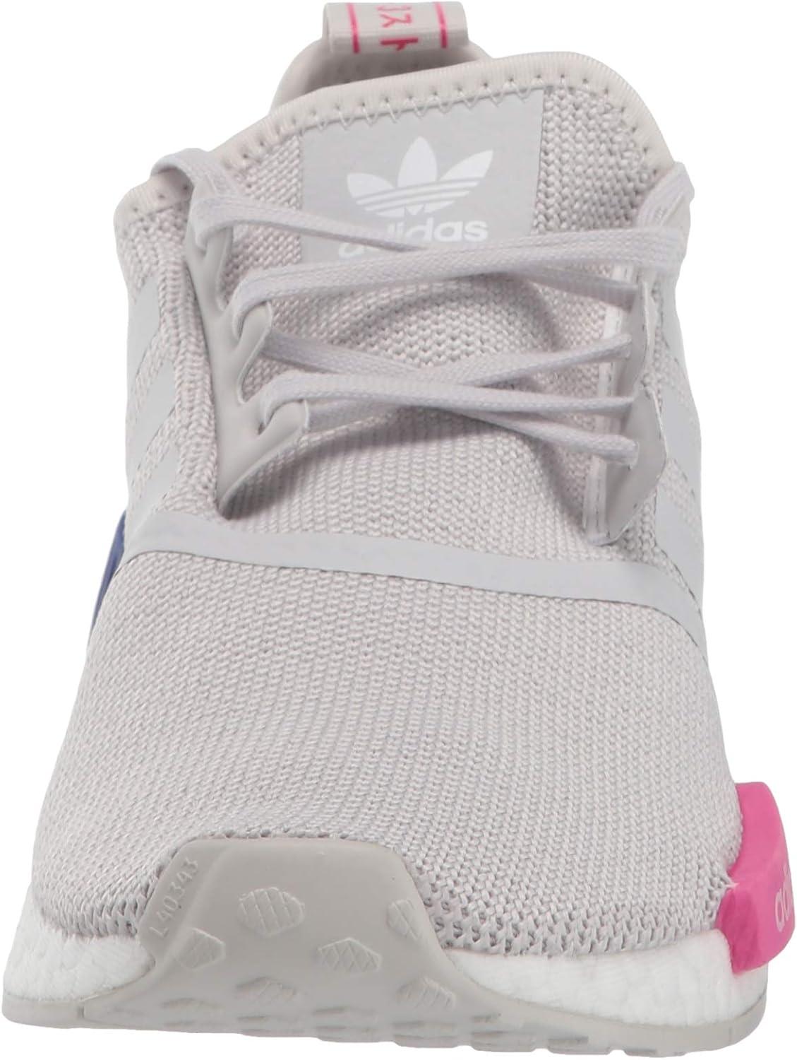 imageadidas UnisexChild NMDr1 C Little Kid SneakerGreyGreyShock Pink