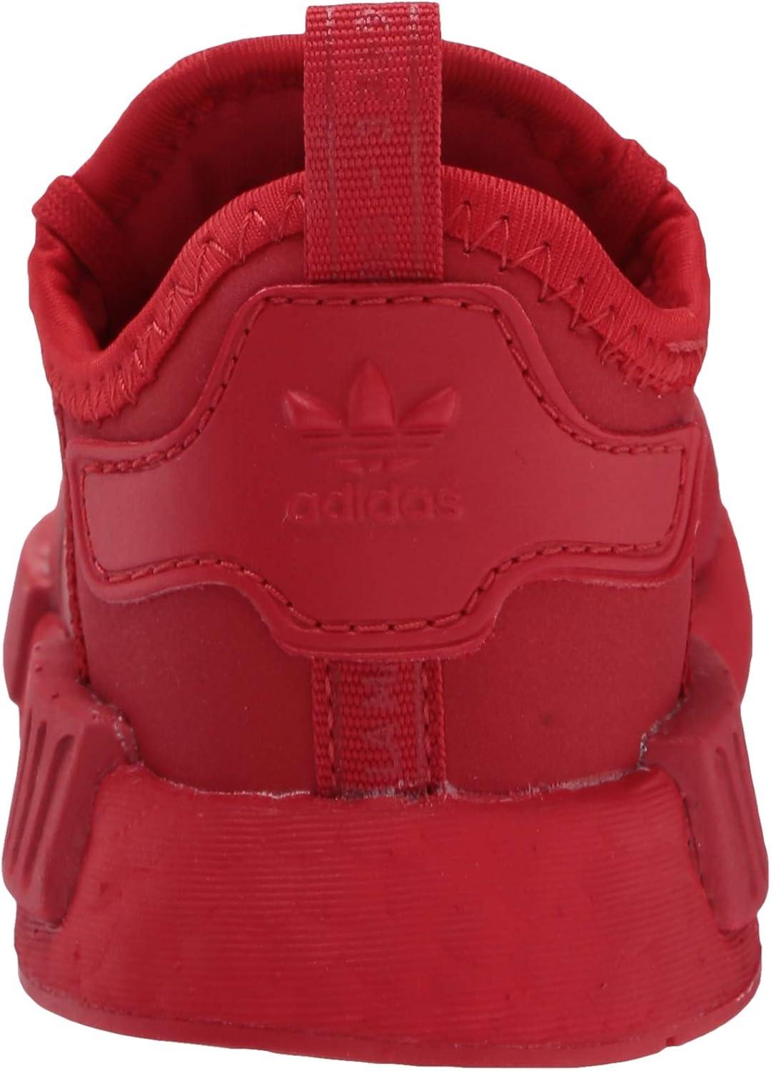 imageadidas UnisexChild NMDr1 C Little Kid SneakerScarletScarletScarlet Elastic