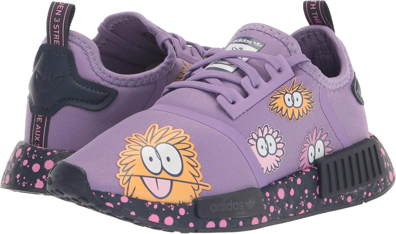imageadidas UnisexChild NMDr1 C Little Kid SneakerSuper PurpleWhiteShadow Navy
