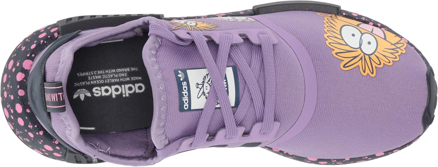 imageadidas UnisexChild NMDr1 C Little Kid SneakerSuper PurpleWhiteShadow Navy