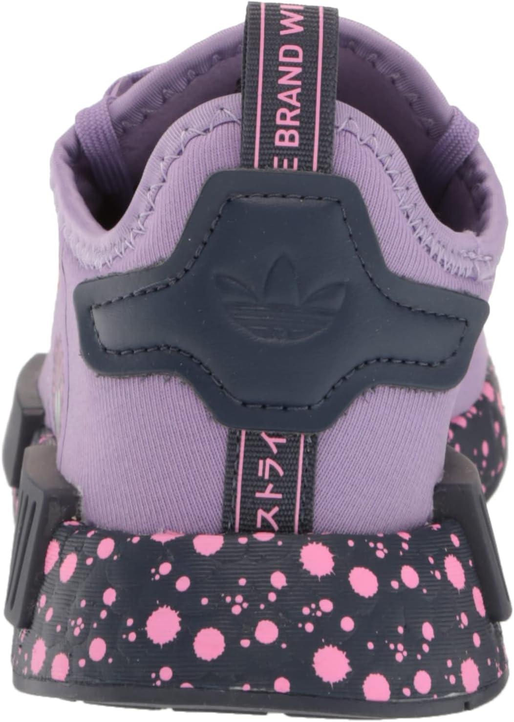 imageadidas UnisexChild NMDr1 C Little Kid SneakerSuper PurpleWhiteShadow Navy