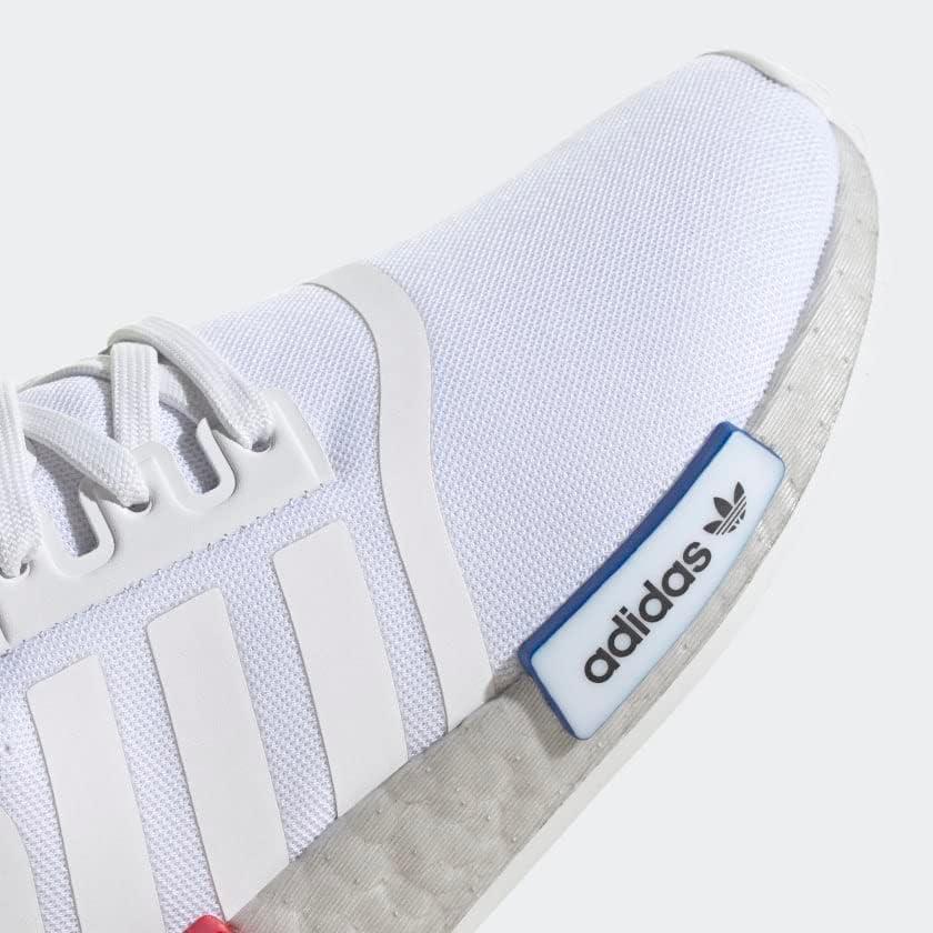 imageadidas UnisexChild NMDr1 C Little Kid SneakerWhiteWhiteGrey