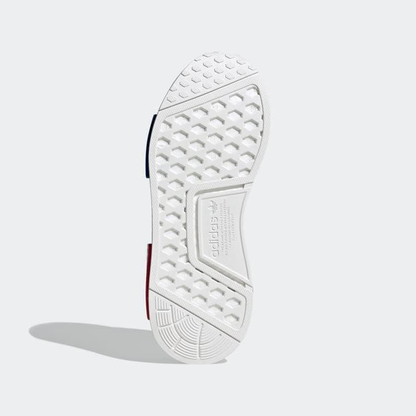 imageadidas UnisexChild NMDr1 C Little Kid SneakerWhiteWhiteGrey
