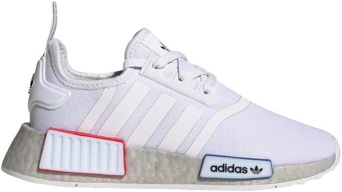 imageadidas UnisexChild NMDr1 C Little Kid SneakerWhiteWhiteGrey