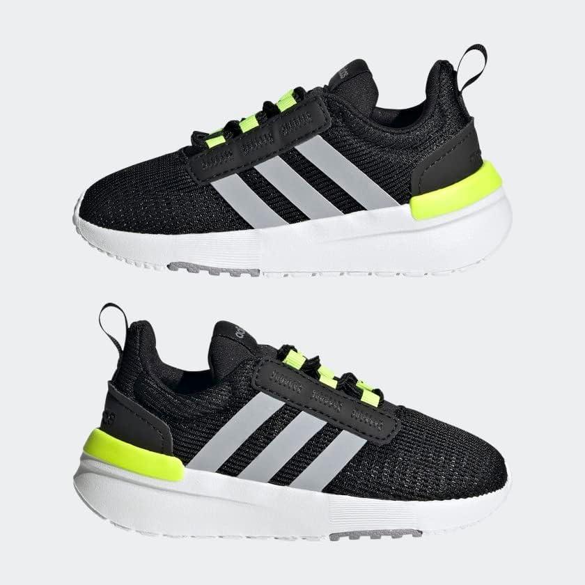 imageadidas UnisexChild Racer TR21 Running ShoeBlackHalo SilverSolar Yellow