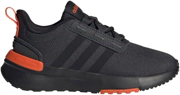 imageadidas UnisexChild Racer TR21 Running ShoeCarbonBlackSemi Impact Orange