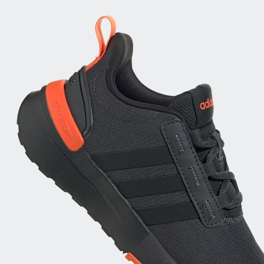 imageadidas UnisexChild Racer TR21 Running ShoeCarbonBlackSemi Impact Orange