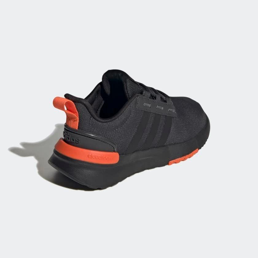 imageadidas UnisexChild Racer TR21 Running ShoeCarbonBlackSemi Impact Orange