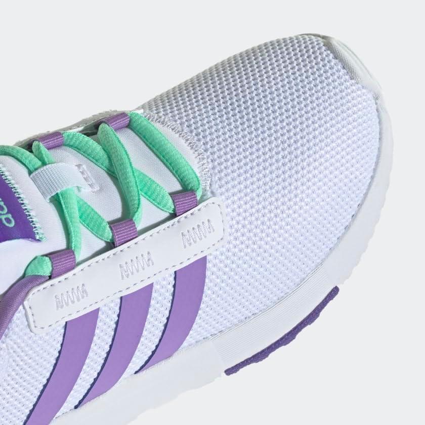 imageadidas UnisexChild Racer TR21 Running ShoeCloud WhiteViolet FusionPulse Mint