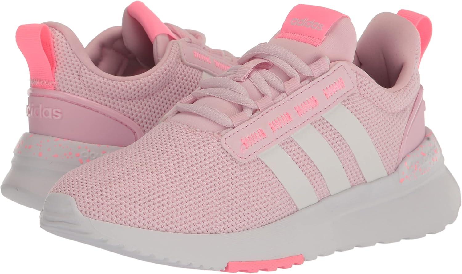 imageadidas UnisexChild Racer TR21 Running ShoePinkWhite