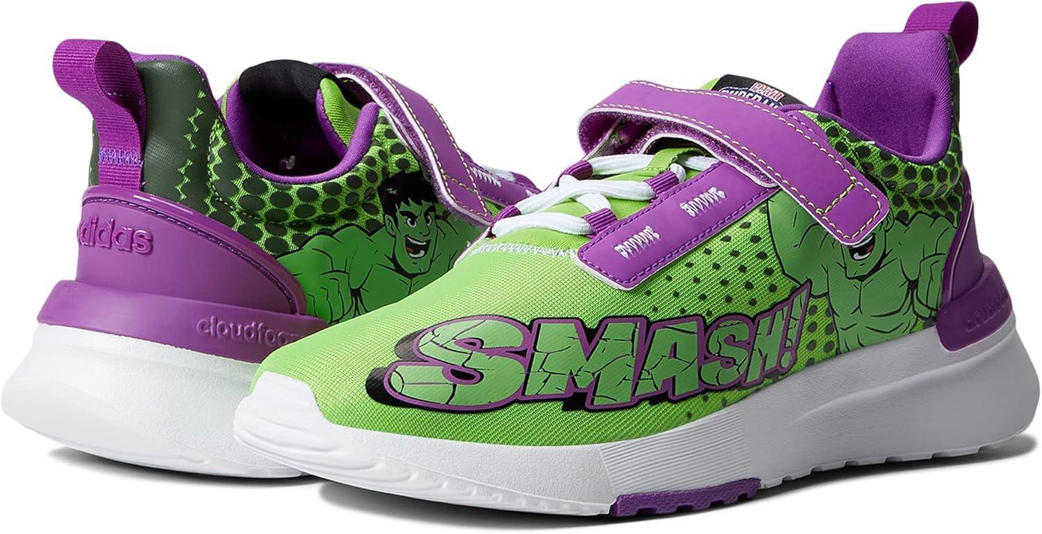 imageadidas UnisexChild Racer TR21 Running ShoeSemi Solar GreenWhiteShock Purple Superhero