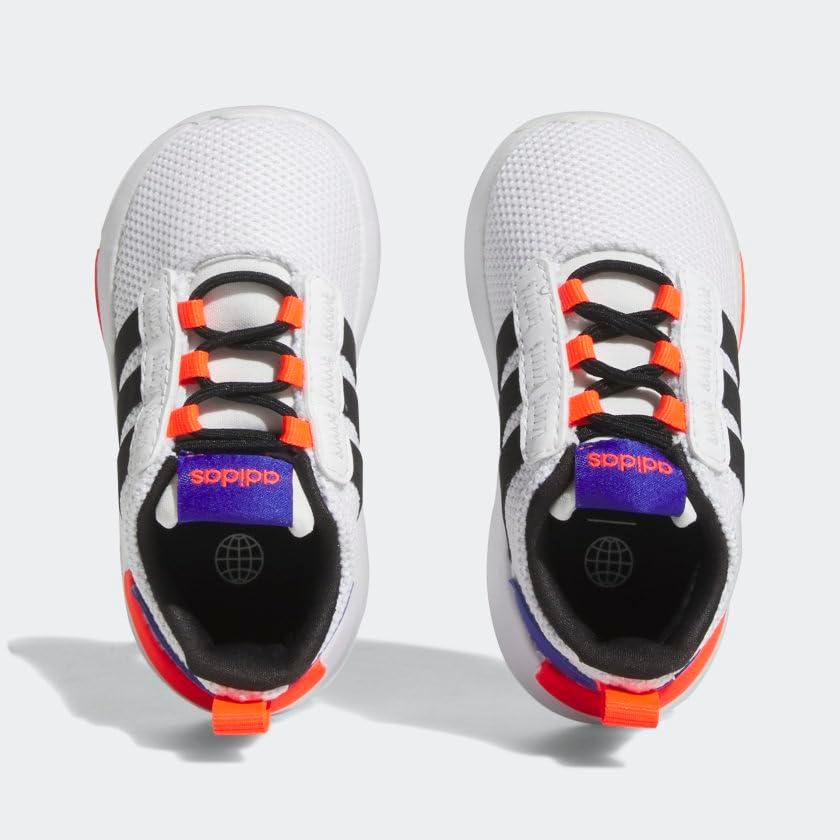 imageadidas UnisexChild Racer TR21 Running ShoeWhiteBlackLucid Blue