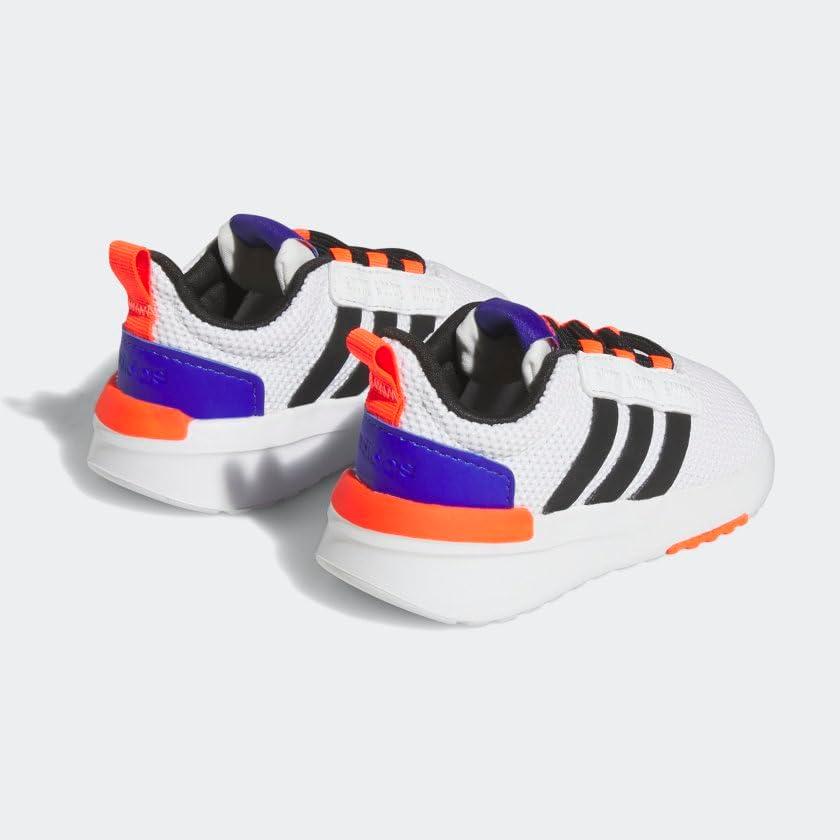 imageadidas UnisexChild Racer TR21 Running ShoeWhiteBlackLucid Blue