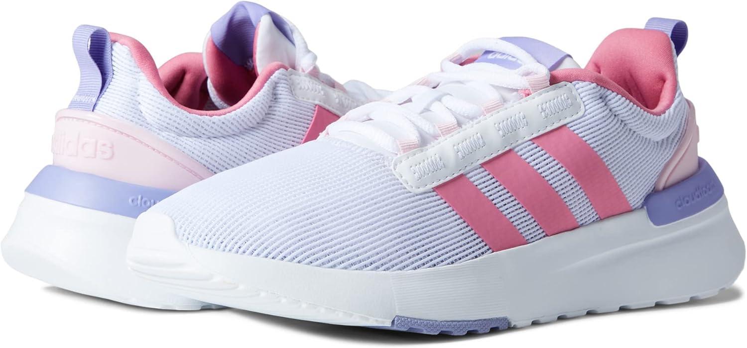 imageadidas UnisexChild Racer TR21 Running ShoeWhiteRose ToneClear Pink